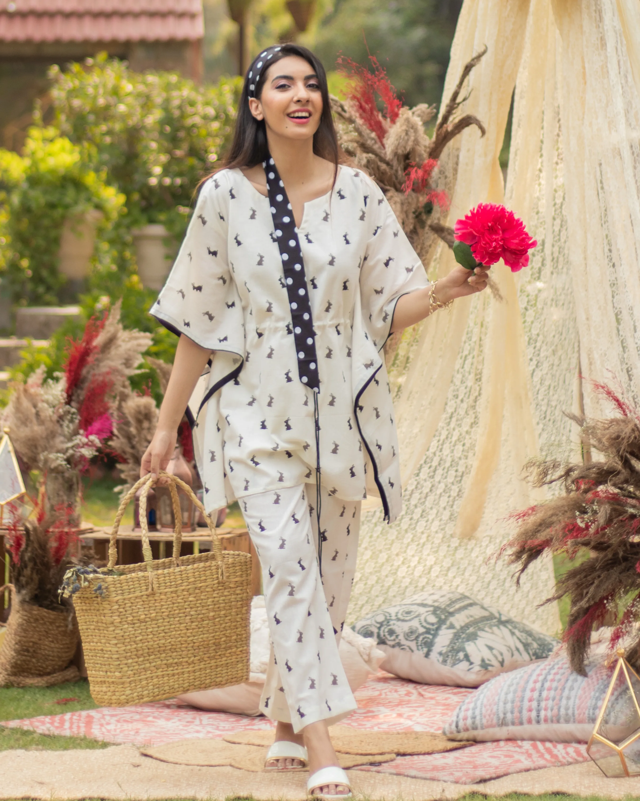 Cloud Ora Cotton Kaftan Set