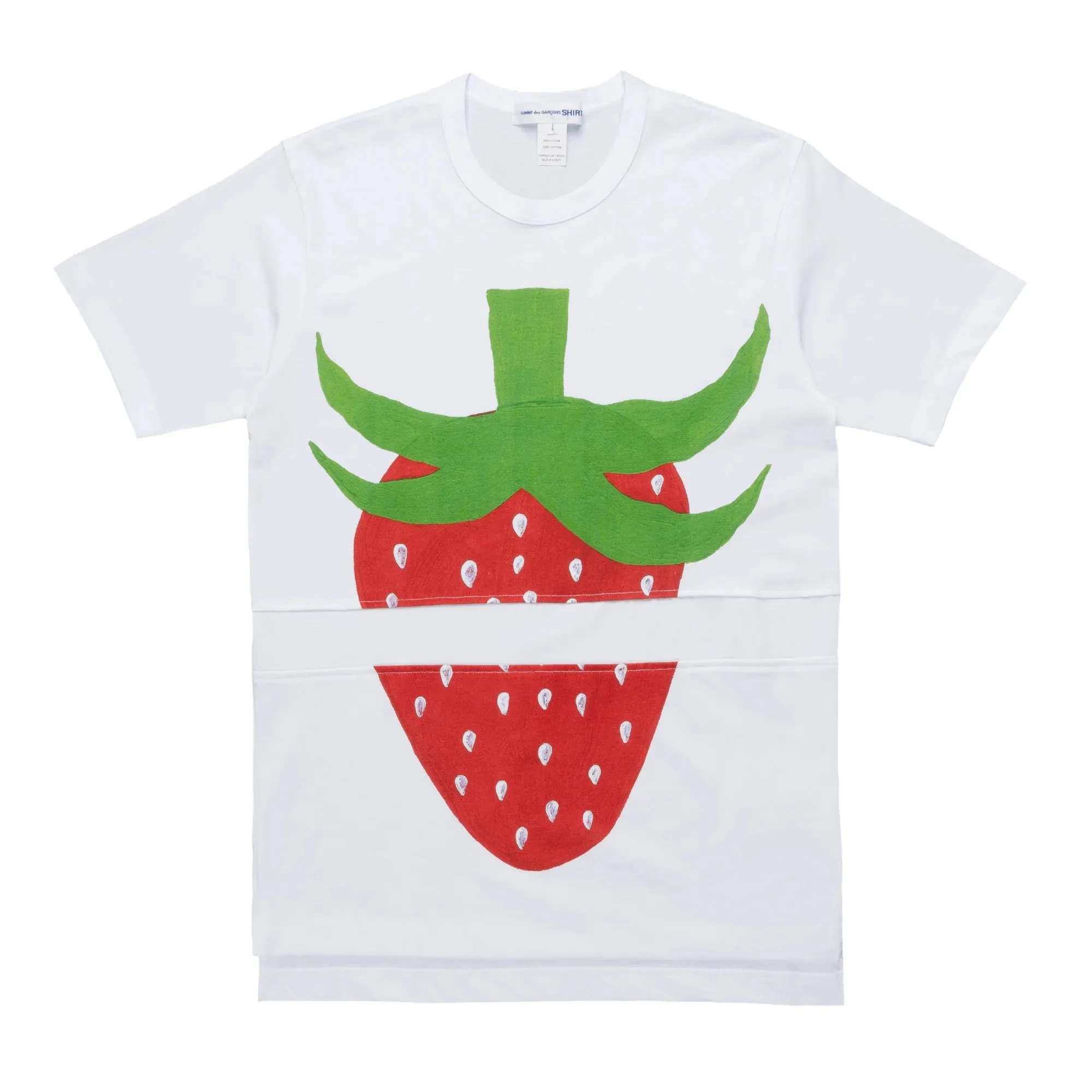 COMME des GARÇONS SHIRT Big Strawberry Tee - White