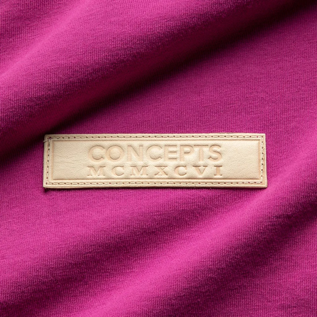 Concepts Leather Patch Tee (Magenta)