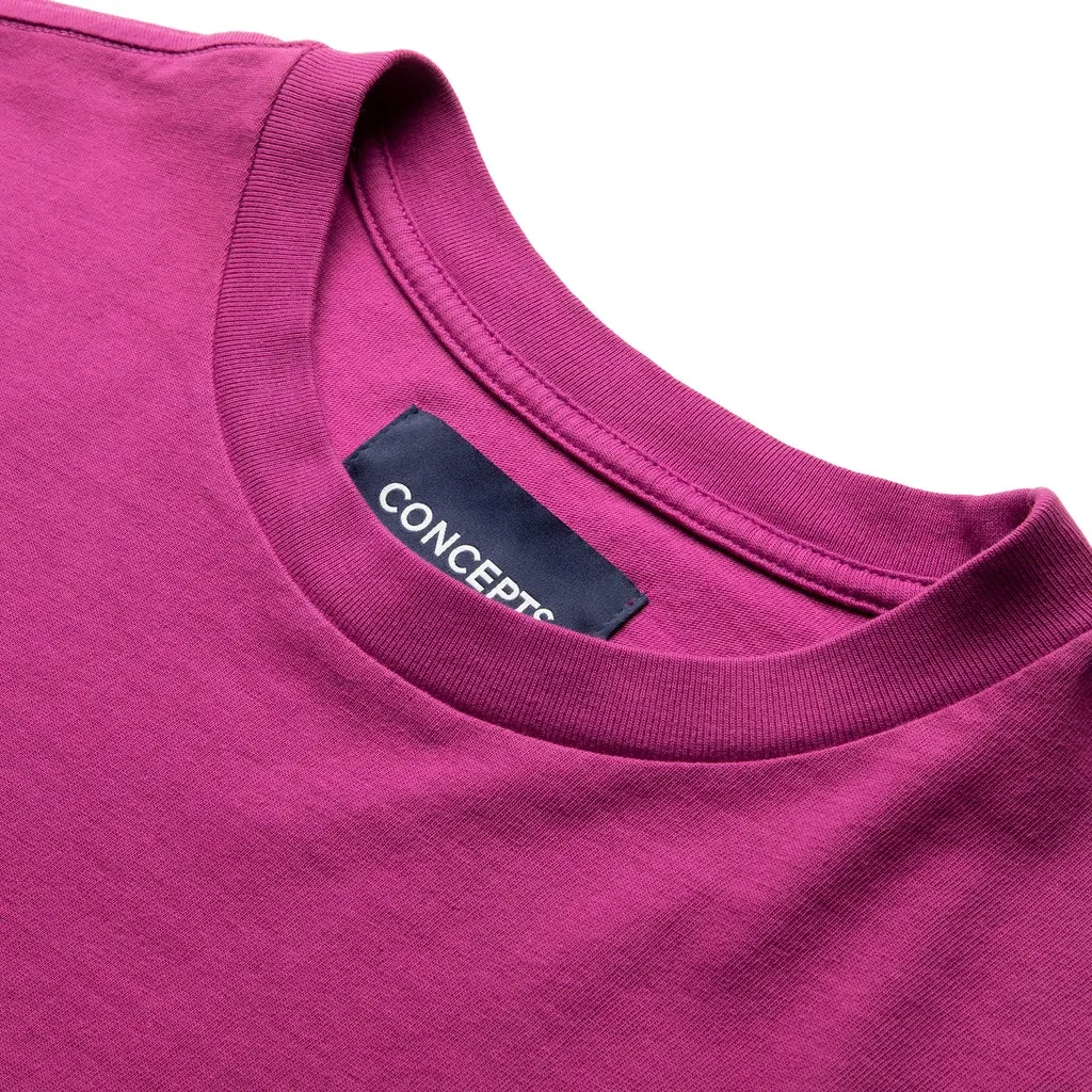 Concepts Leather Patch Tee (Magenta)