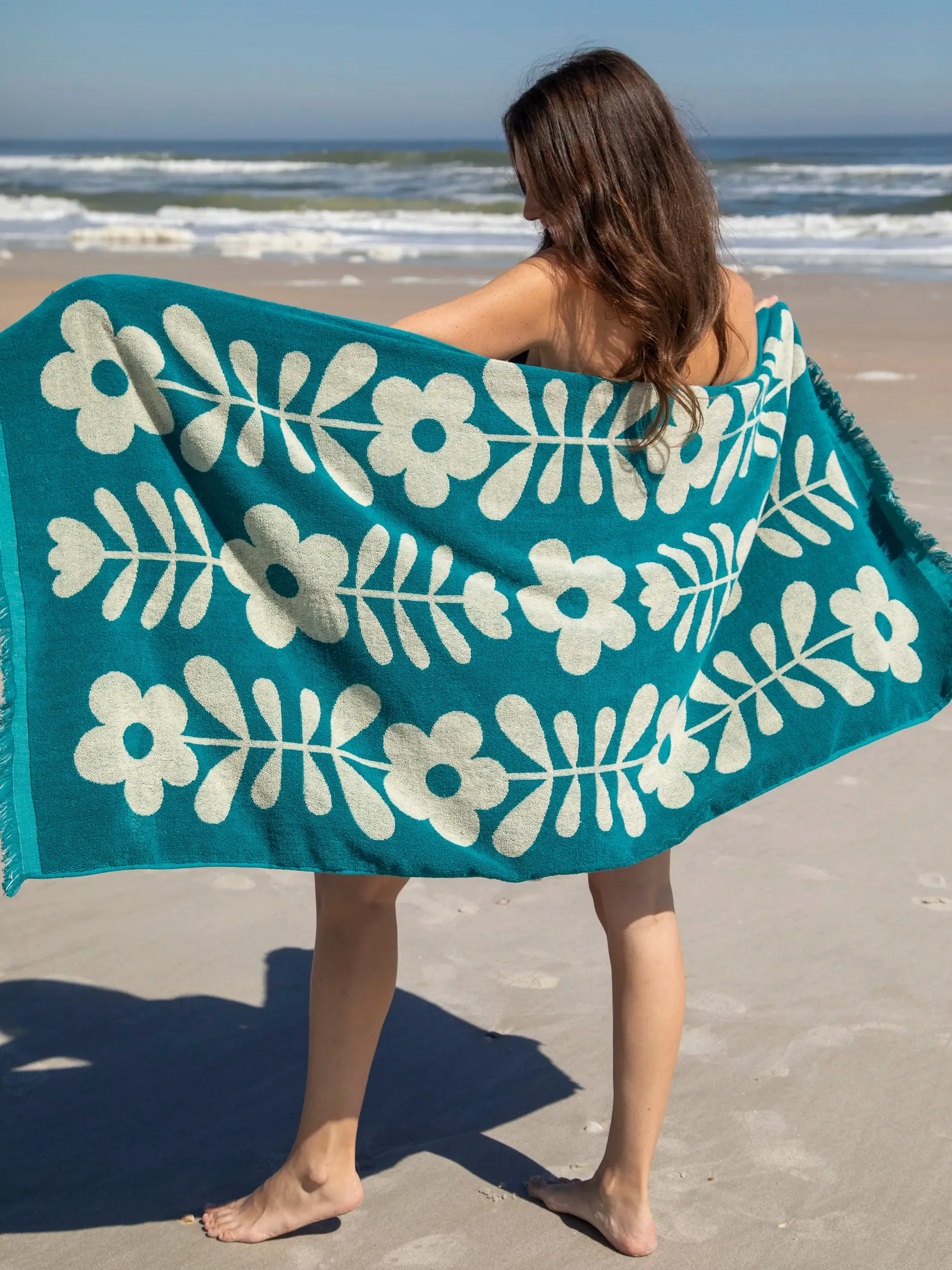 Cotton Bungalow Towel - Dark Teal