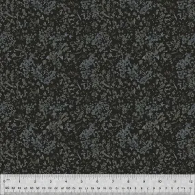 Cotton Fabric, WILDFLOWER, BLACK DIRT, 53808-18, FLORET Collection by Kelly Ventura for Windham Fabrics