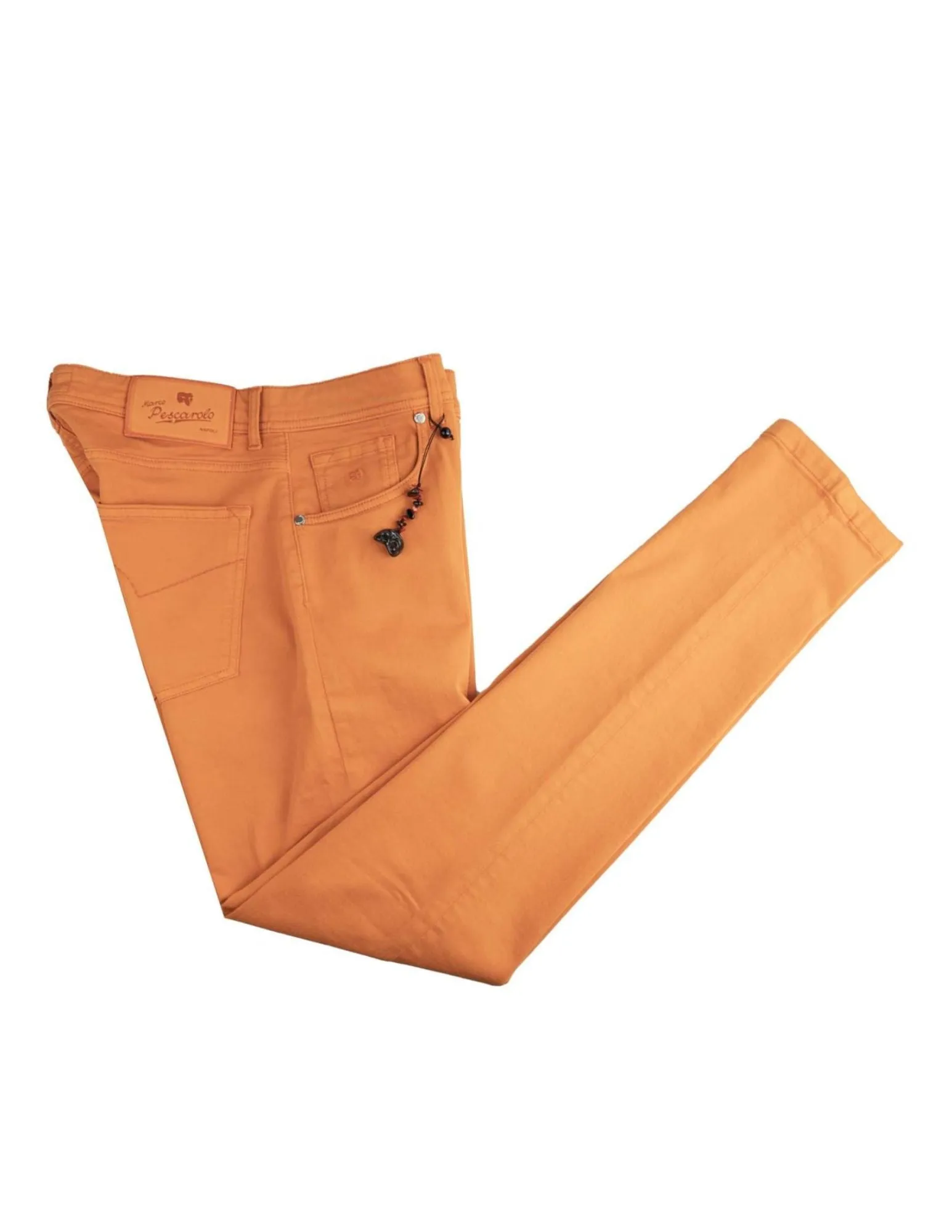 Cotton Silk 5 Pocket Pant | Orange