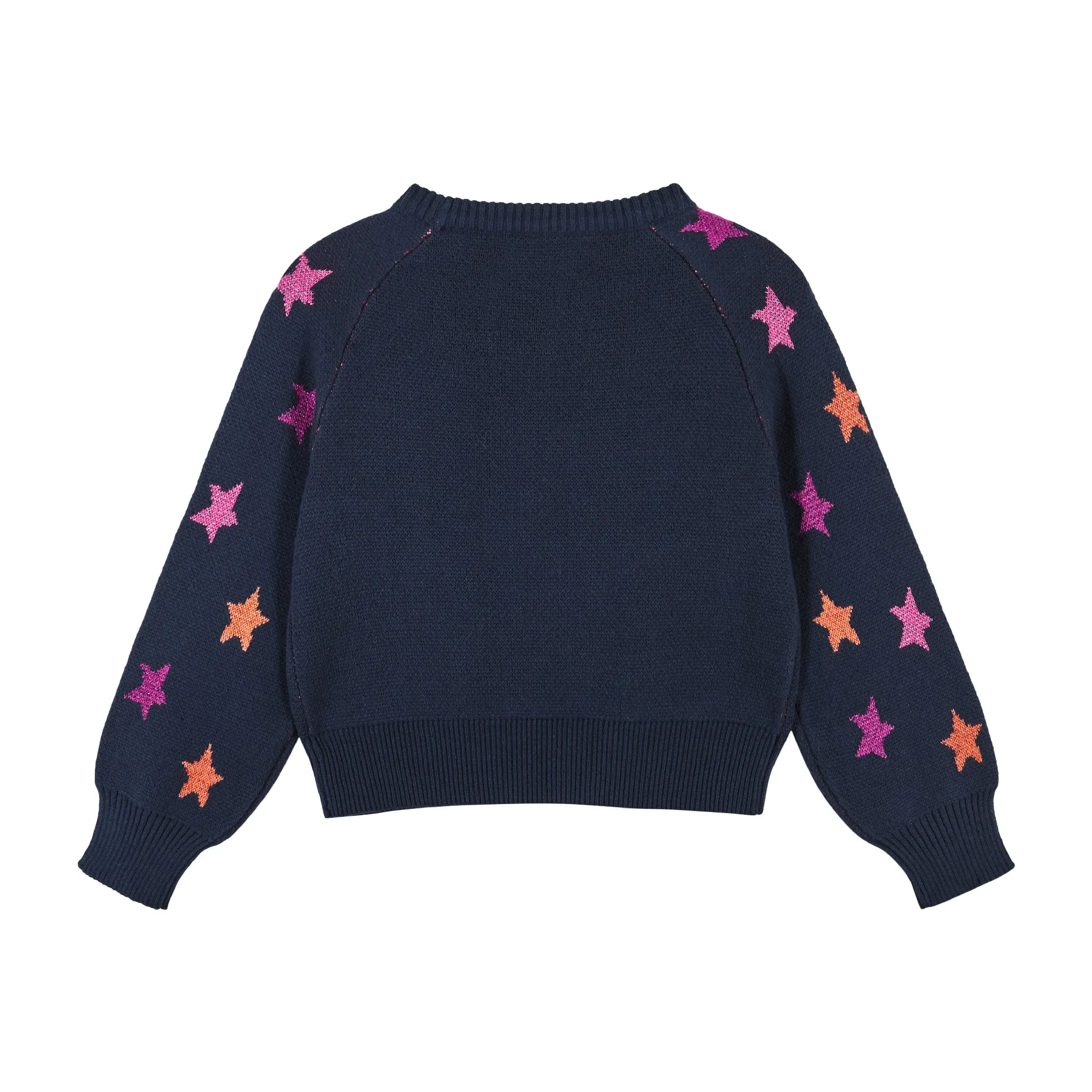 Cropped Navy Star Sweater (Size 7 - 16 Years) | Navy