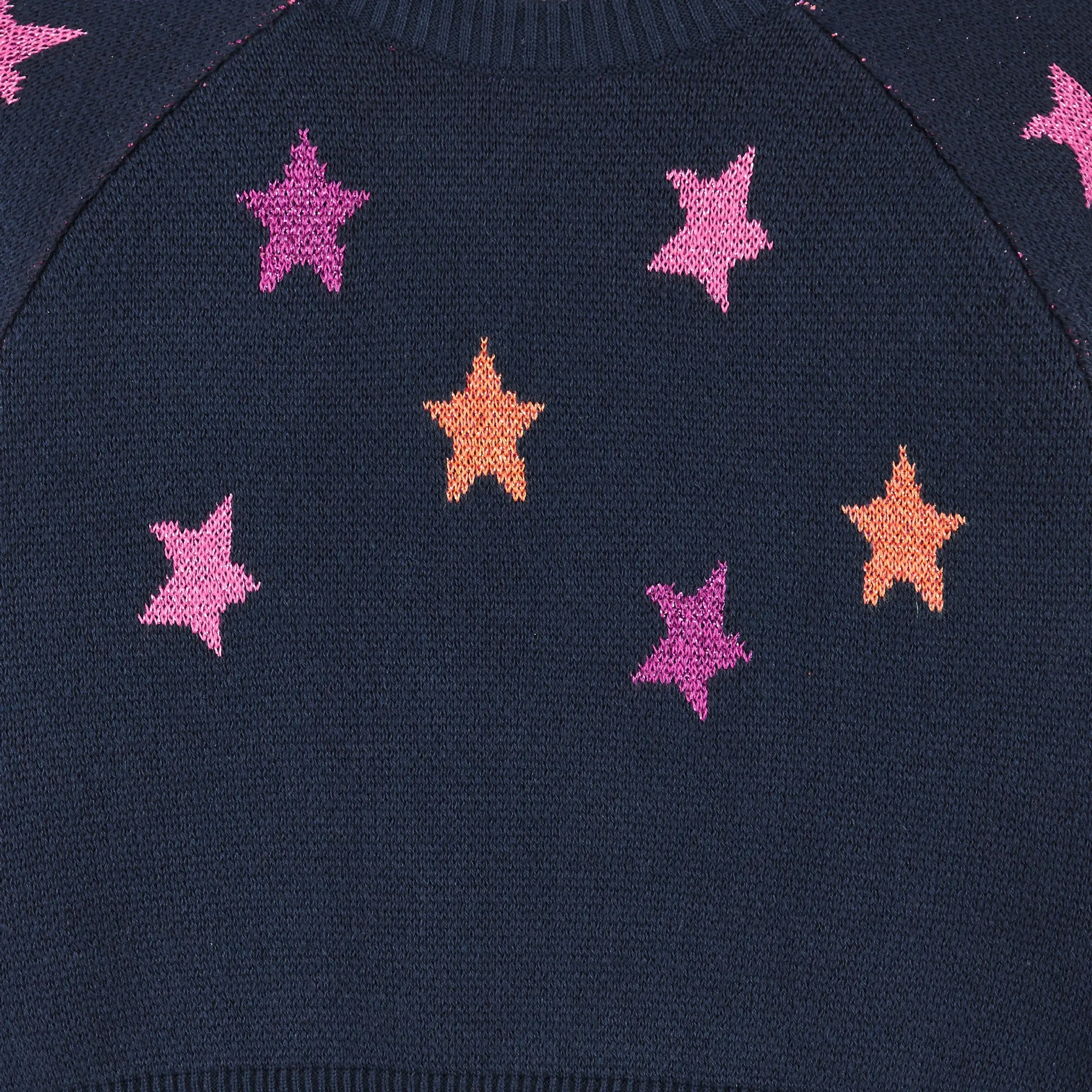 Cropped Navy Star Sweater (Size 7 - 16 Years) | Navy