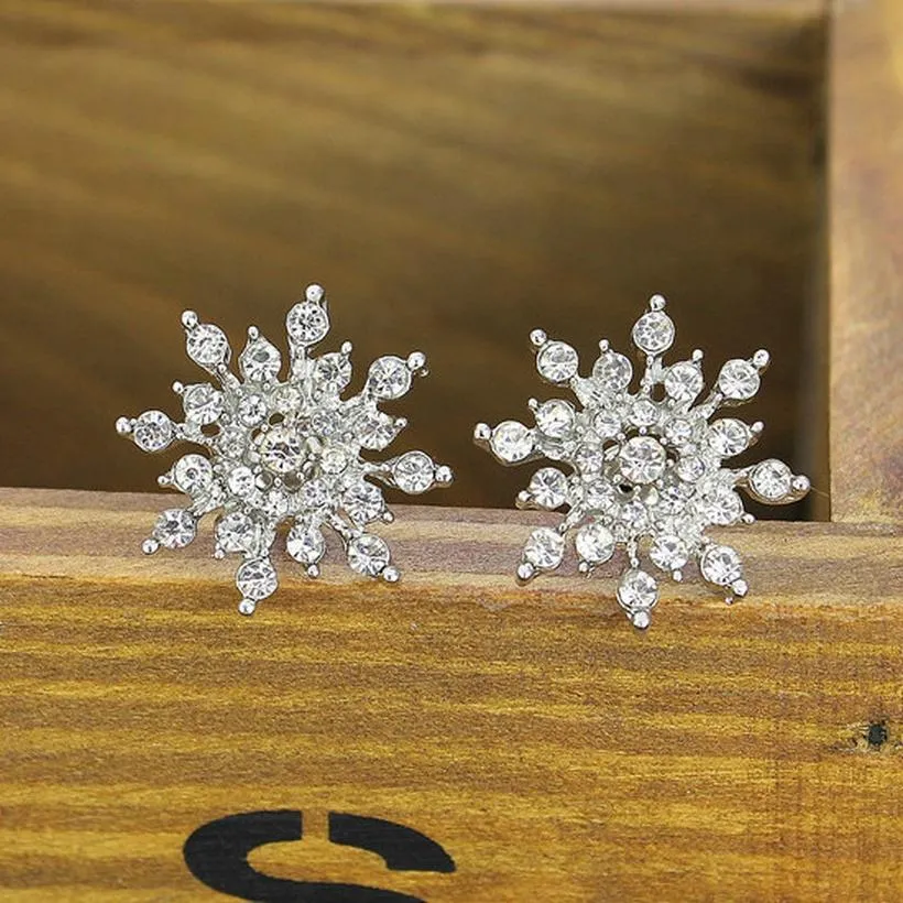 Crystal Rhinestone Holiday Flake ❄️ Earring