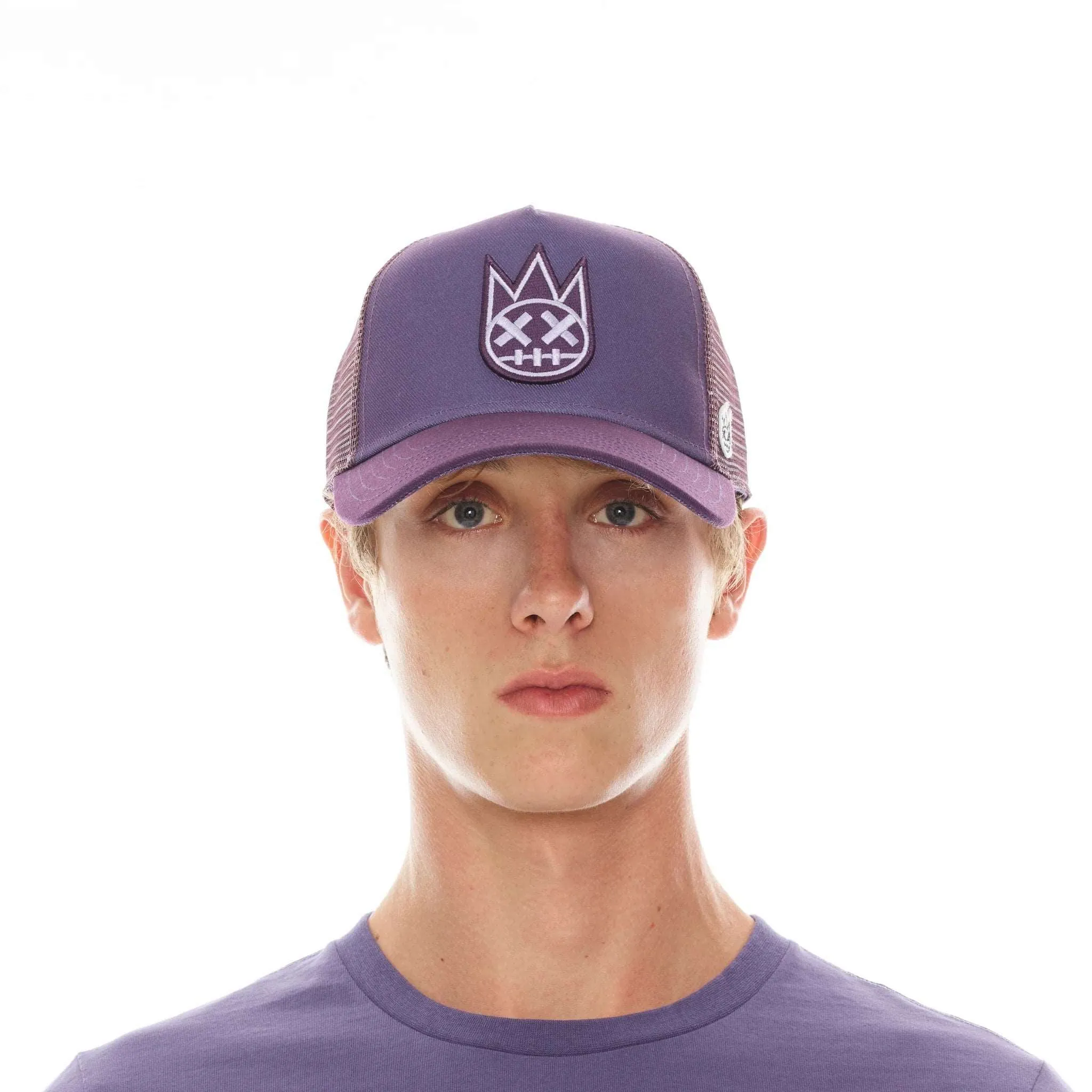 CULT OF INDIVIDUALITY CLEAN LOGO MESH TRUCKER HAT IRIS