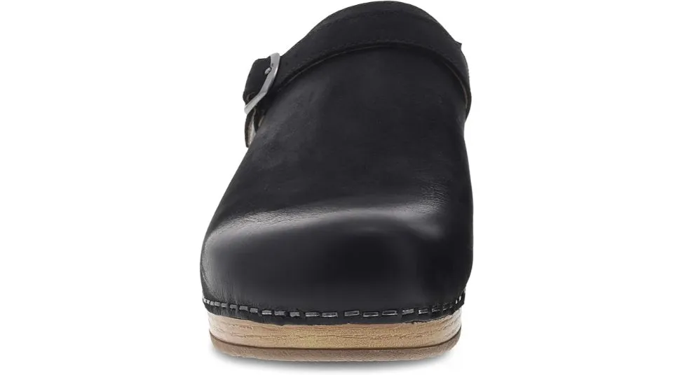 Dansko Berry Black Burnished Nubuck Leather Clog