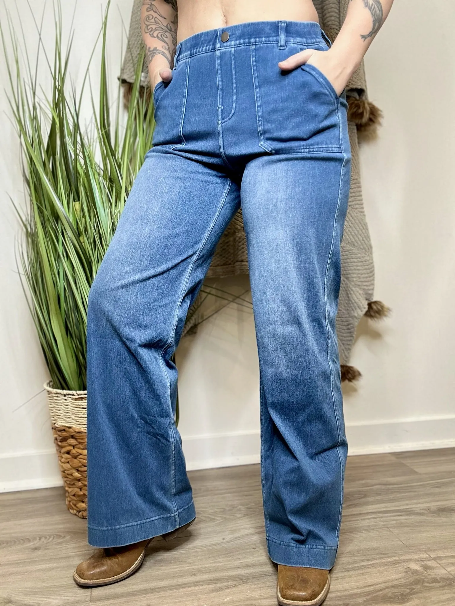 Denim Stretch Twill Pants