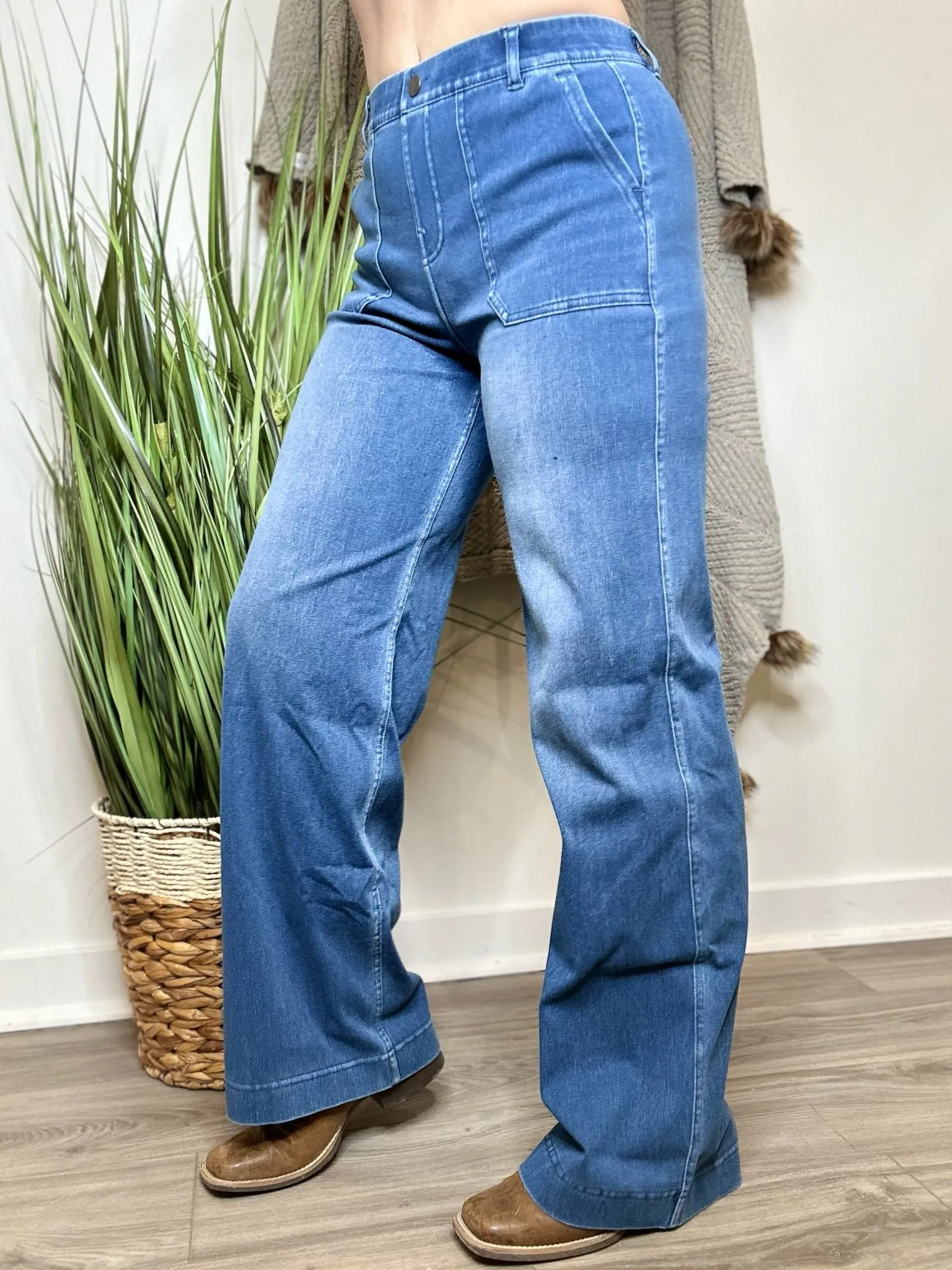 Denim Stretch Twill Pants