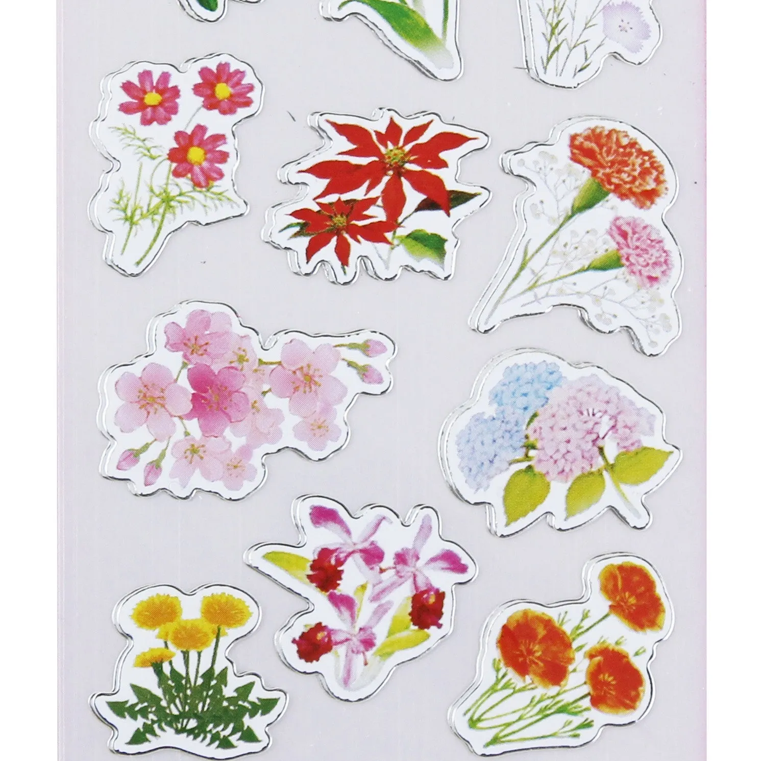 Eight Station Sticker Point Fashion Sticker Flower