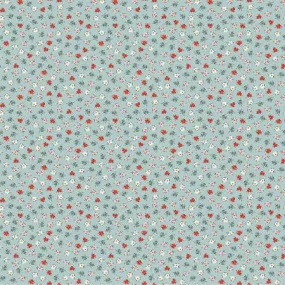 Fabric DELIGHTFUL BLUE by Elea Lutz from the My Favorite Things Collection for Poppie Cotton, # FT23720