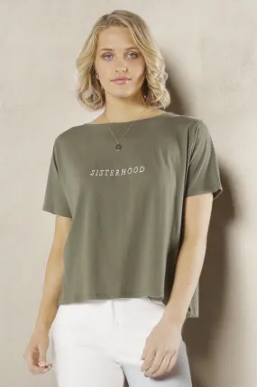 Fate   Becker Sisterhood Tee in Khaki