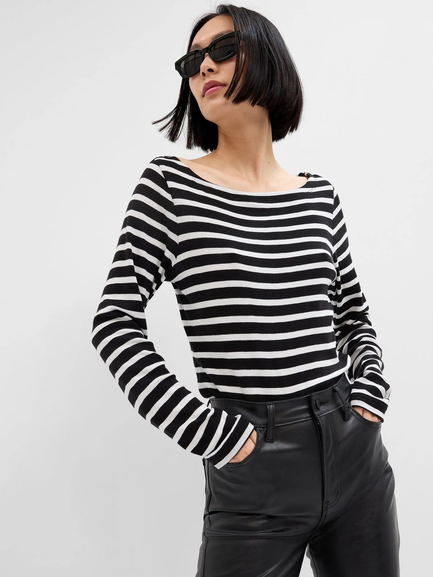 Favorite Stripe Boatneck T-Shirt