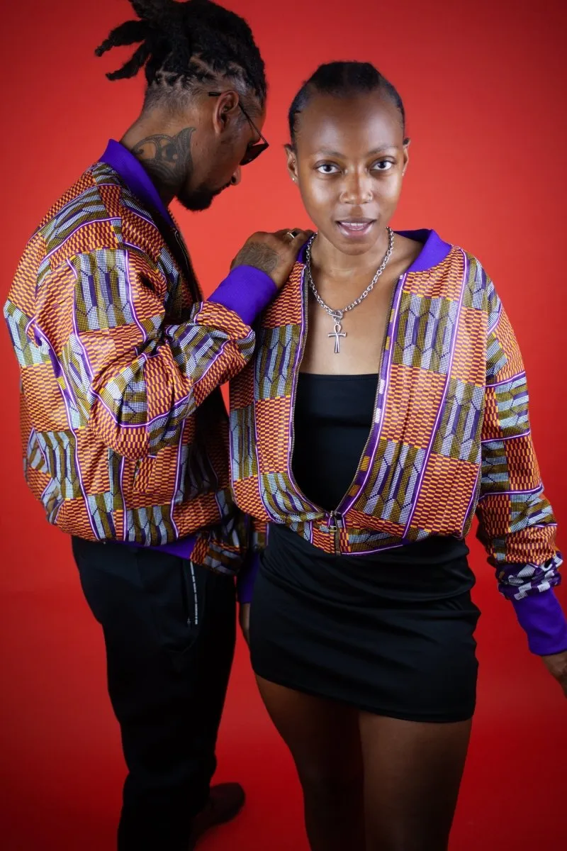 Festival Jacket In Brown Kente