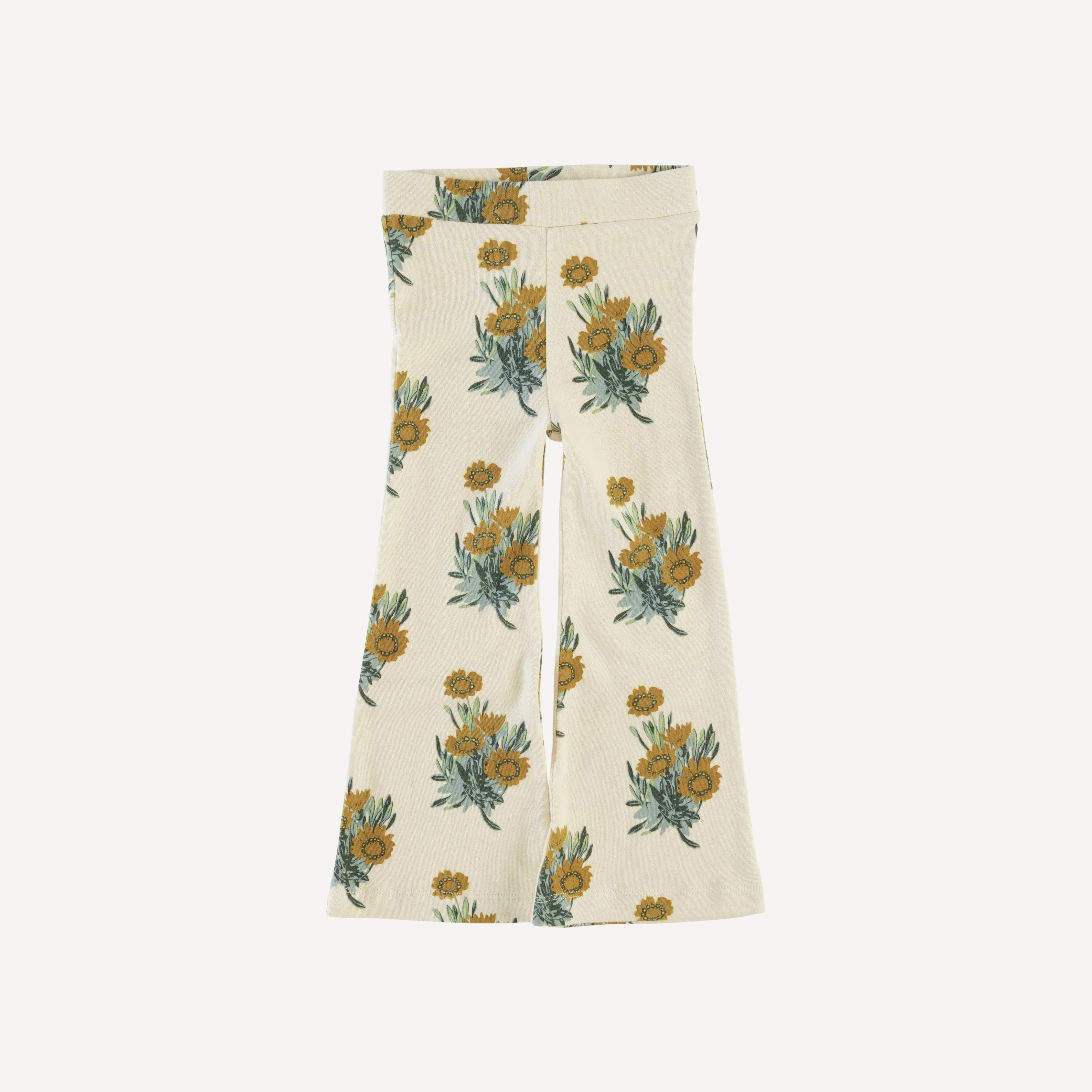 flare leg pant | calendula | organic cotton interlock