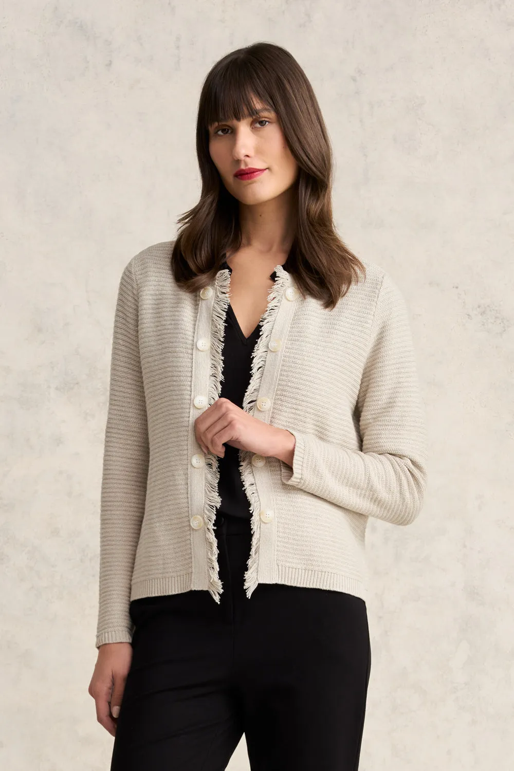 Fringe Linen Cardigan