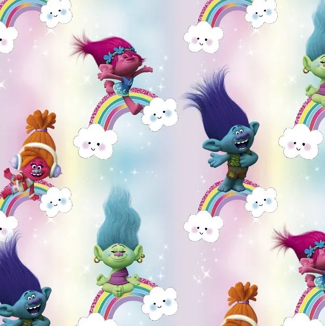 FS888_1 Trolls Pop Rainbow Cotton