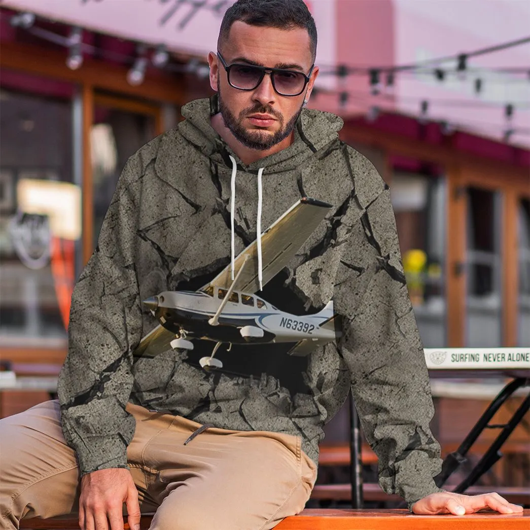 Gearhuman 3D Cessna Flying Through Tshirt Hoodie Apparel