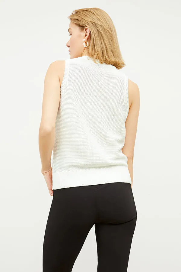 Giada Pullover - Sleek Cotton :: Ivory