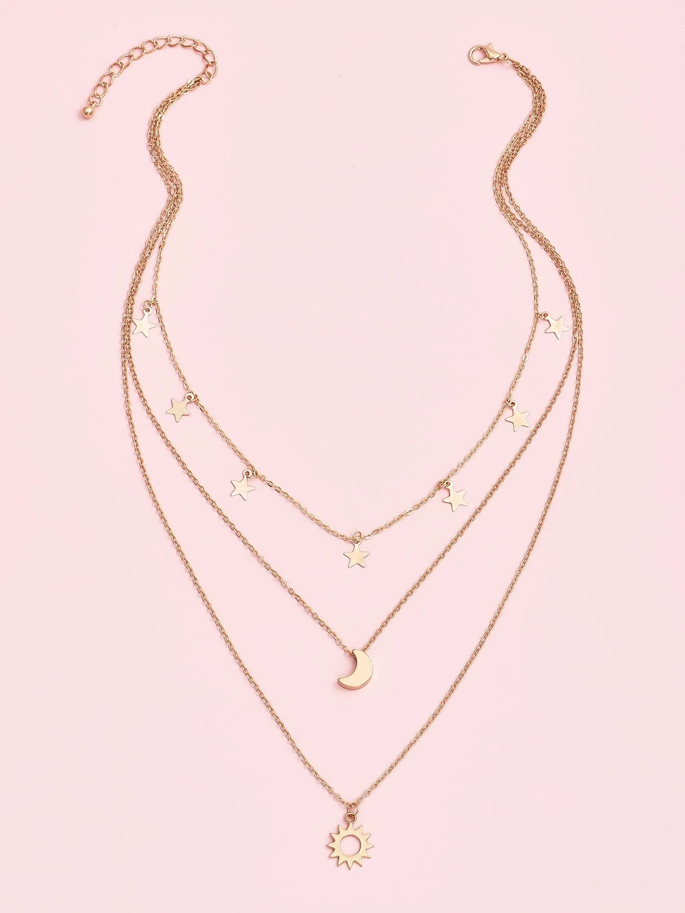 Gold Plated Sky Elegant Layered Necklace