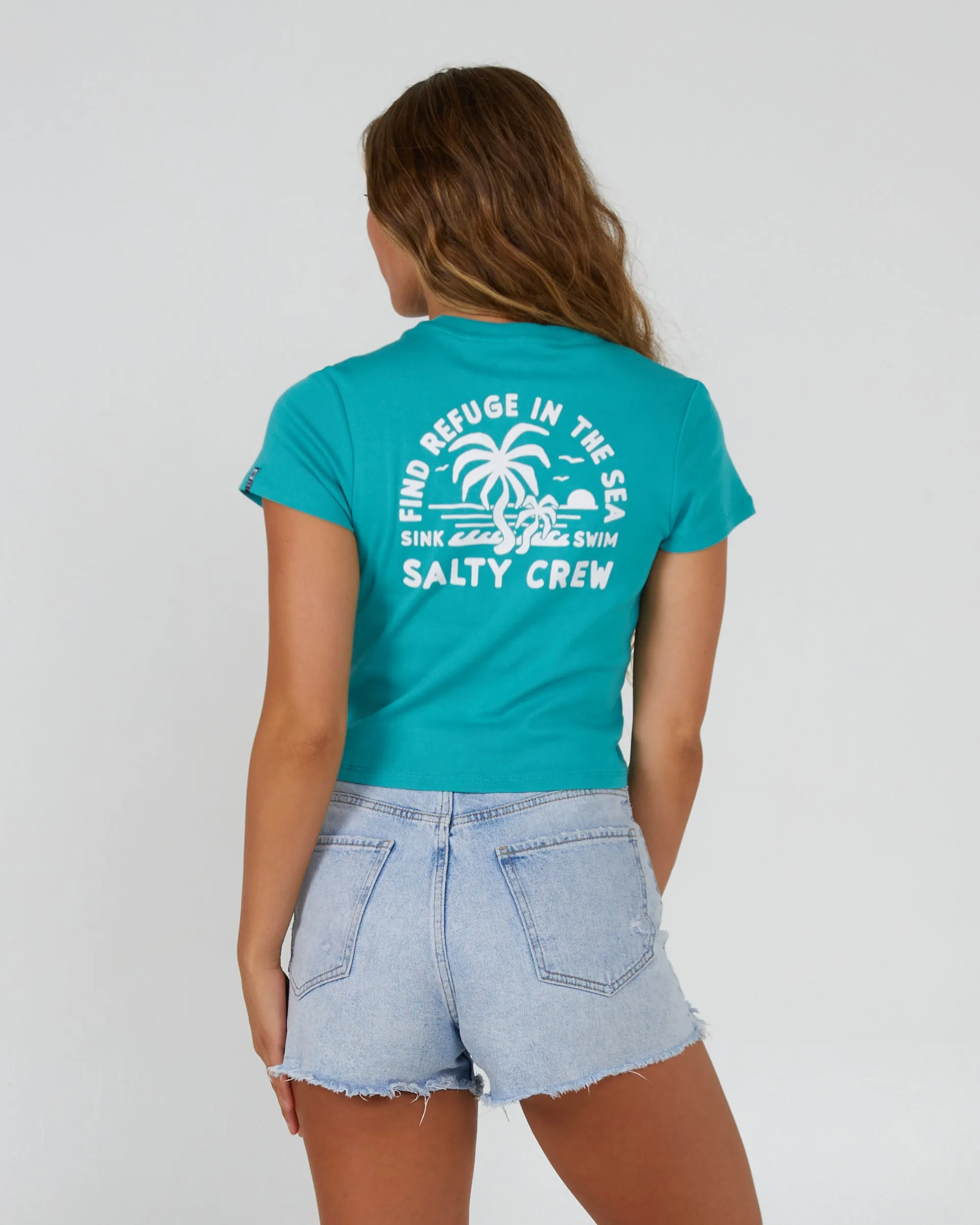 Good Times Sea Green Baby Tee