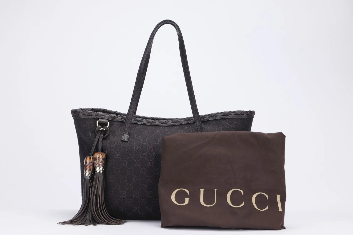 Gucci Tote Bag, Dark Color Monogram