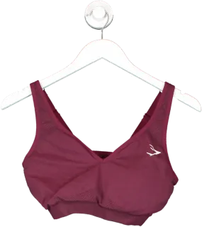 gymshark Red V Neck Sports Bra UK XL