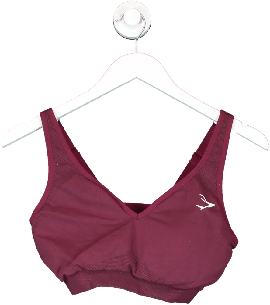 gymshark Red V Neck Sports Bra UK XL