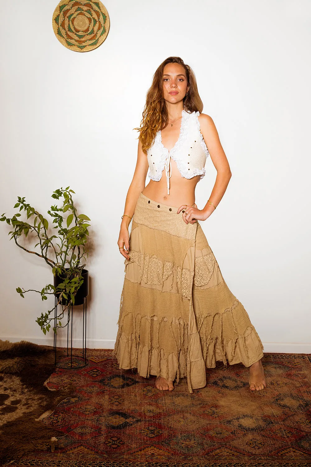 GYPSY QUEEN SKIRT BEIGE