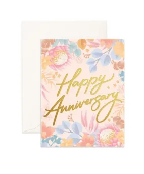 Happy Anniversary Floribunda Greeting Card