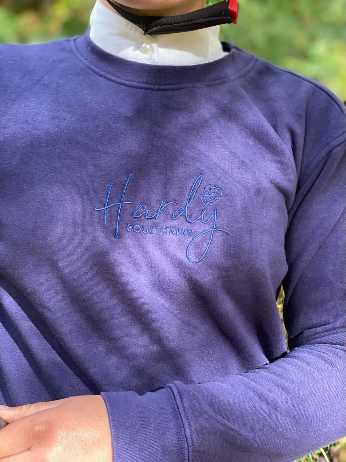 Hardy Equestrian Crew Neck Navy Sweatshirt