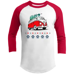 Hippie Van Holiday 3/4 Sleeve Raglan T-shirts