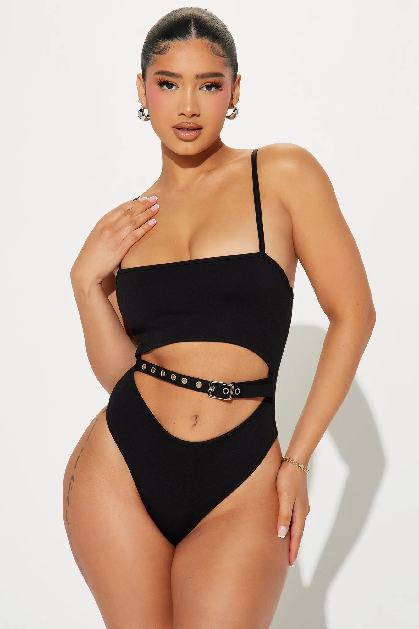 Hold On Tight Bodysuit - Black