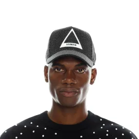 HVMAN Triangle Logo Trucker Cap-Black Crystal