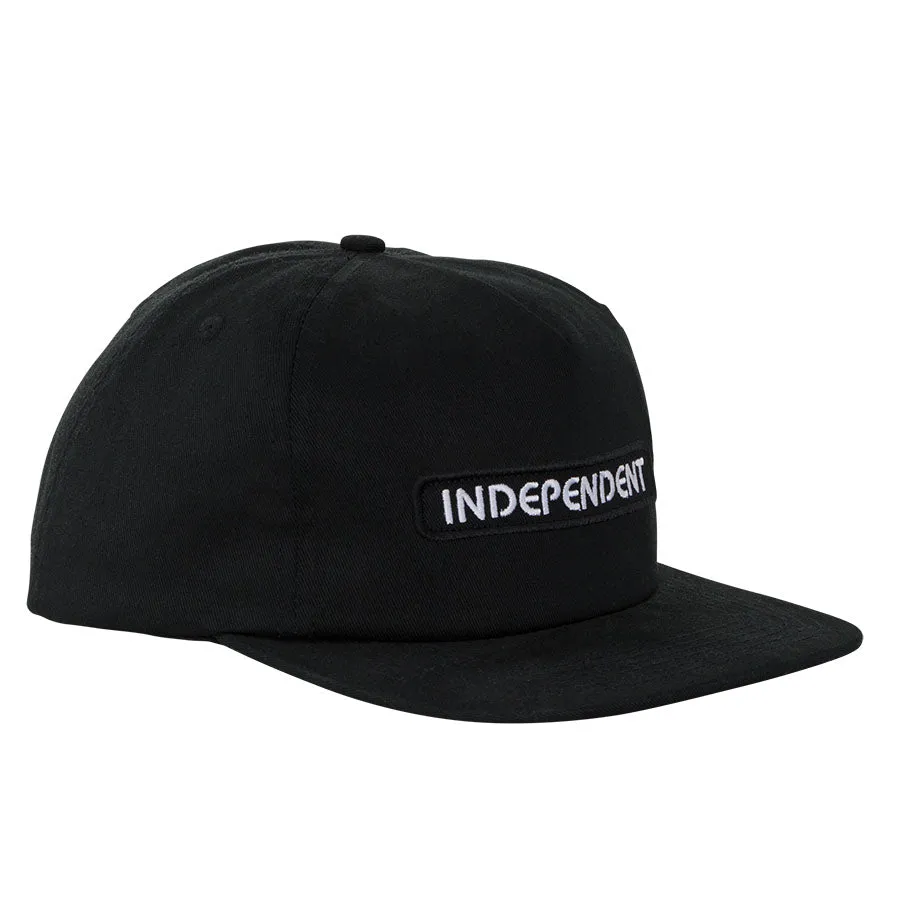 Independent B/C Groundwork Snapback Hat Black