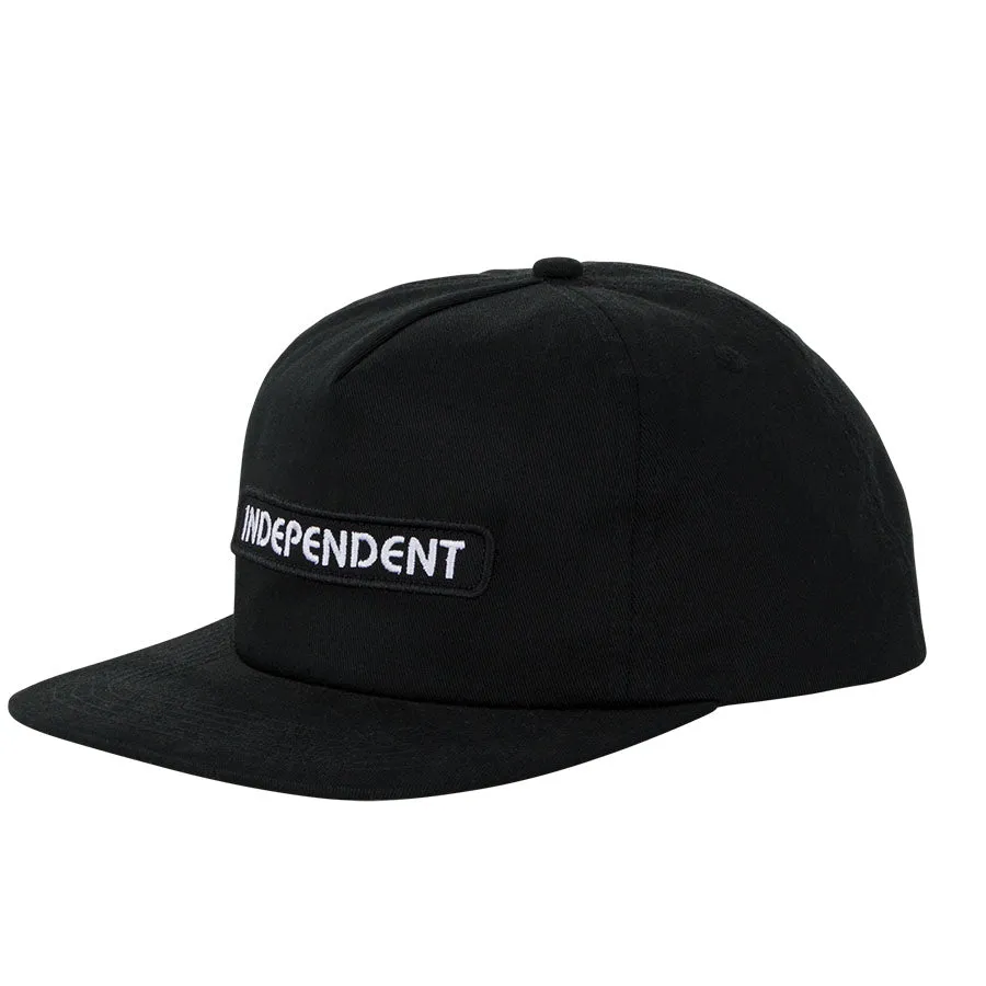 Independent B/C Groundwork Snapback Hat Black