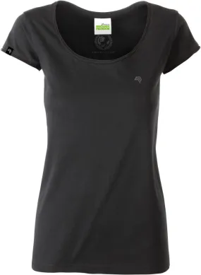 JAN 8001 ― Damen Bio-Baumwolle Rollsaum T-Shirt - Schwarz