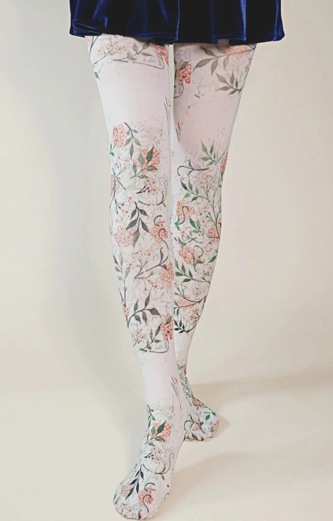 Jasmine by William Morris Printed Art Tights