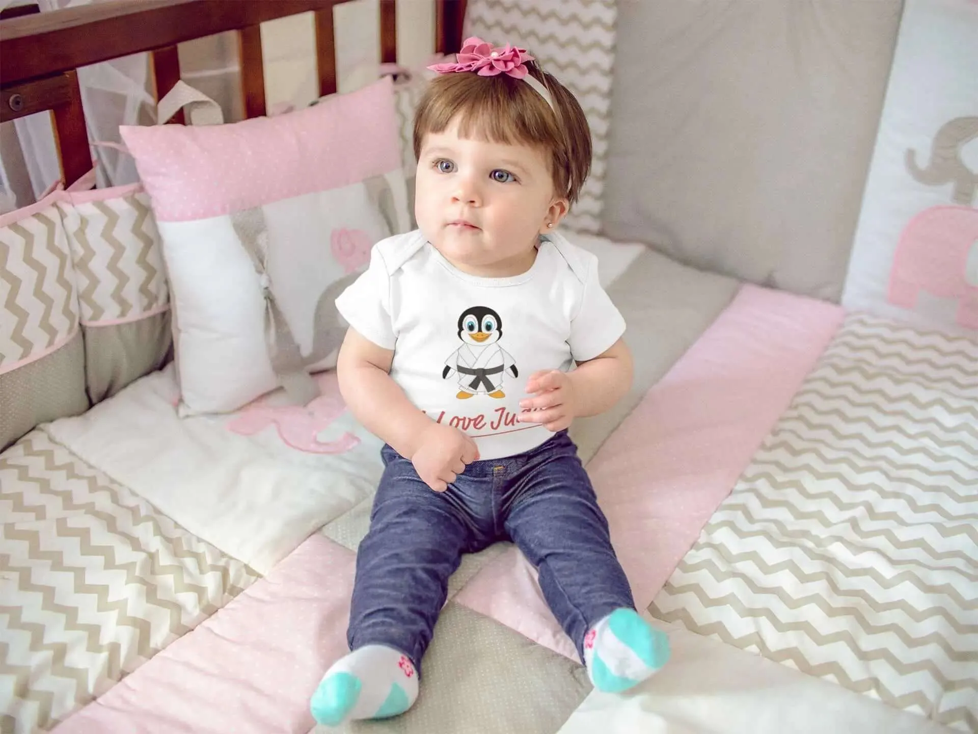 Judo Baby Bodysuit Penguin - I Love Judo