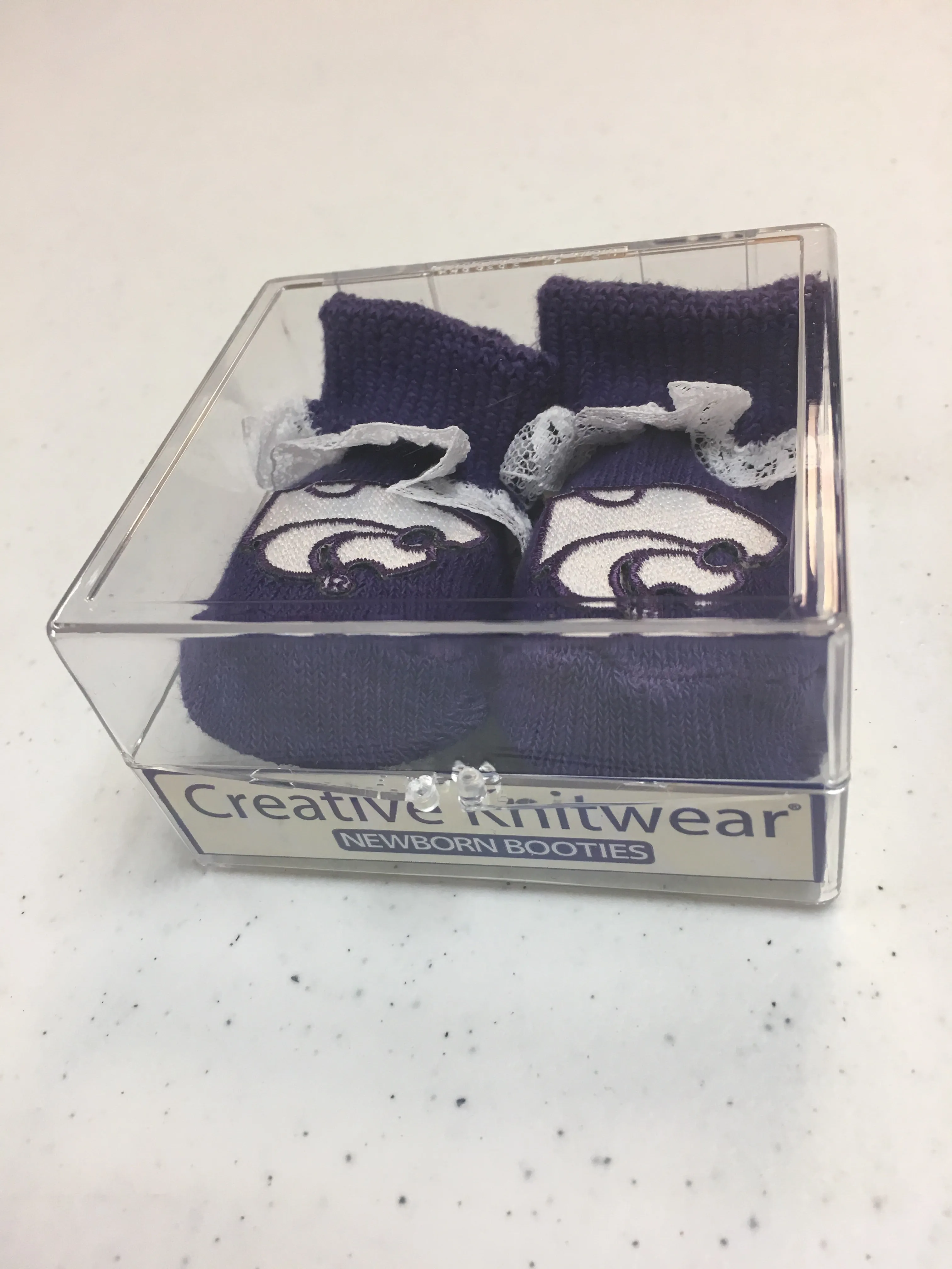 K-State Lace Booties Gift box - Newborn