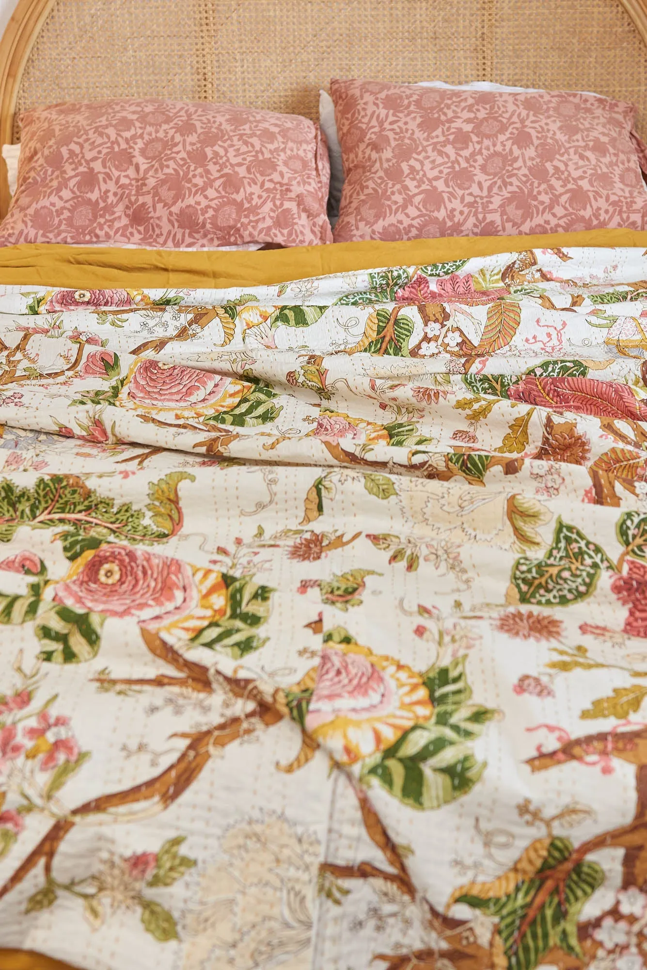 Kantha Quilt Wild Meadow