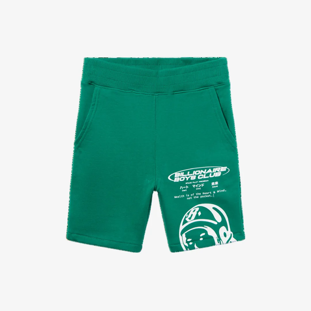 kids billionaire boys club pilot sweatshorts (shady glade)