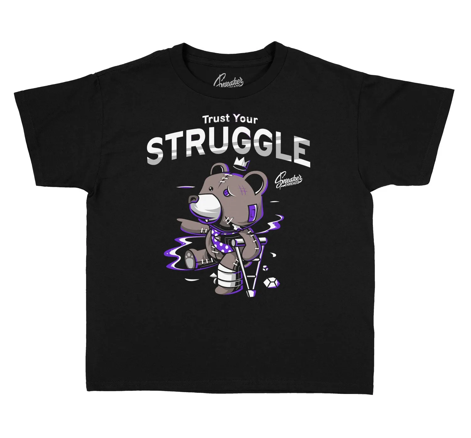 Kids Court Purple 13 Shirt - Trust Your Struggle - Black