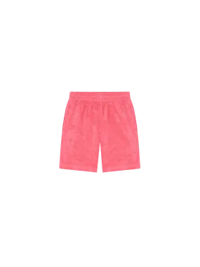 Kids Towelling Shorts—lotus pink