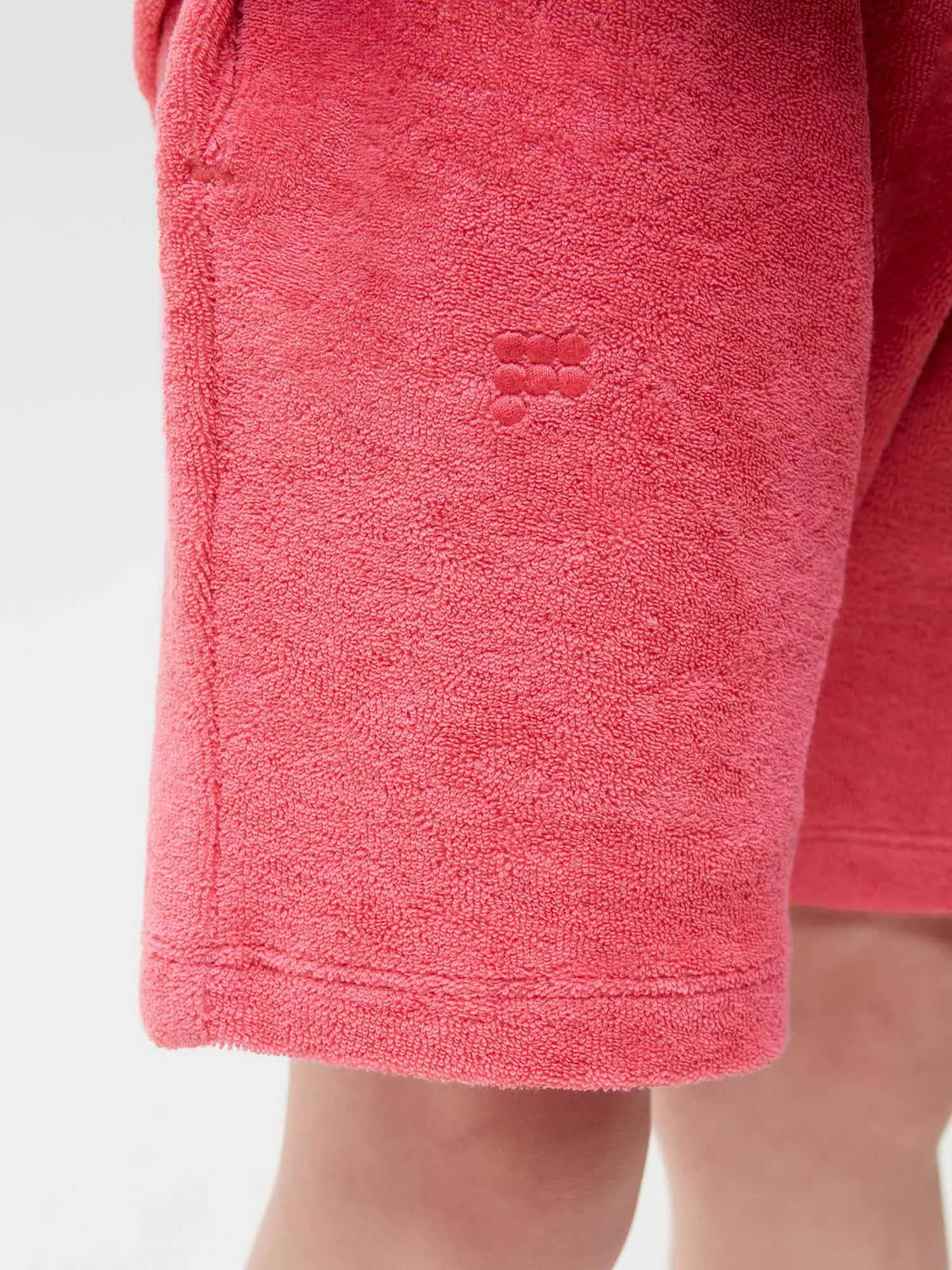 Kids Towelling Shorts—lotus pink