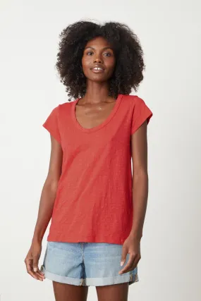 KIRA ORIGINAL SLUB SCOOP NECK TEE