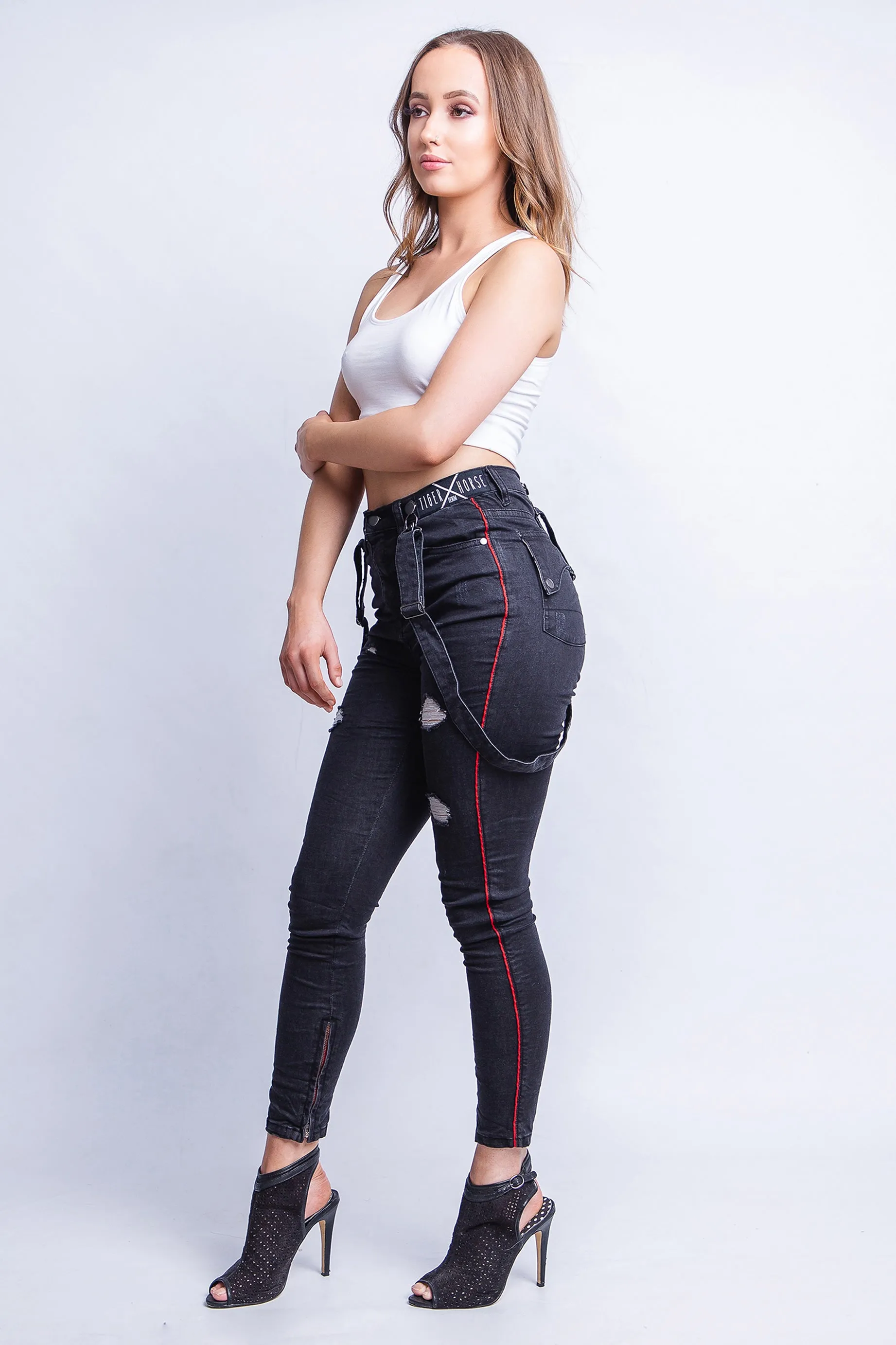 KISHA HIGH-WAIST RED LINE