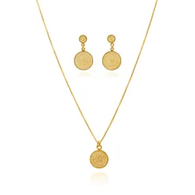 KODA EARRINGS   MELI NECKLACE GOLD SET