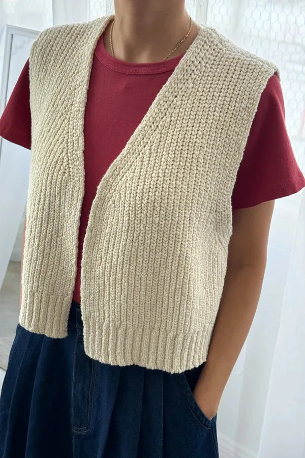 Le Bon Shoppe - Granny Cotton Vest | Oatmeal